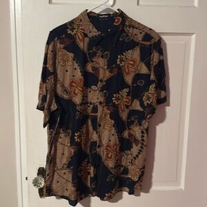 Vatpave Men's Short Sleeve Button Down XL Shirt